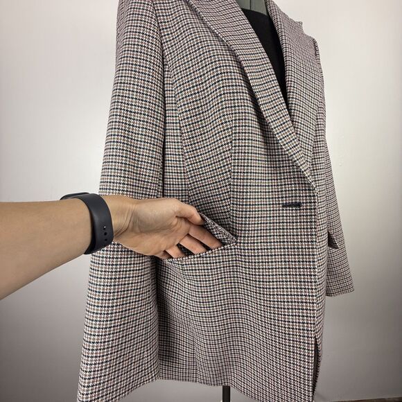 Talbots Oversized Boyfriend Blazer – Academia Preppy Style, Cotton Wool Jacket - Picture 11 of 15